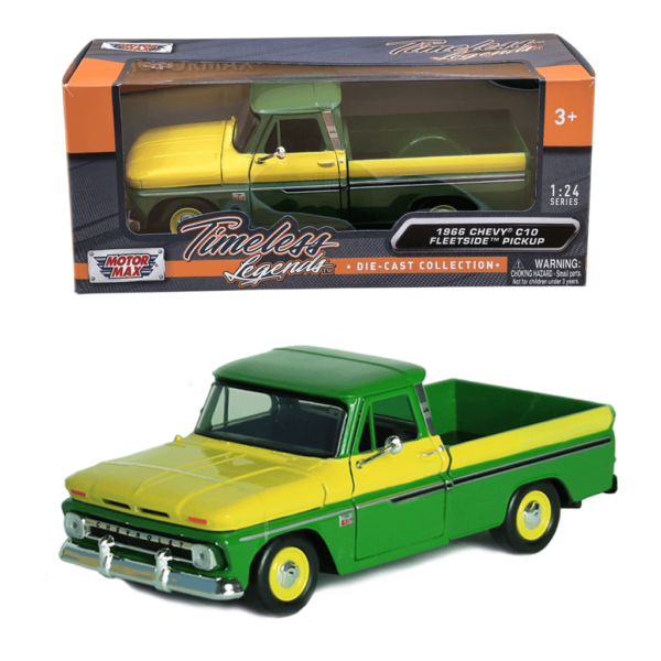 Chevy C10 Fleetside PickUp 1966 Green/Yellow